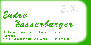 endre wasserburger business card